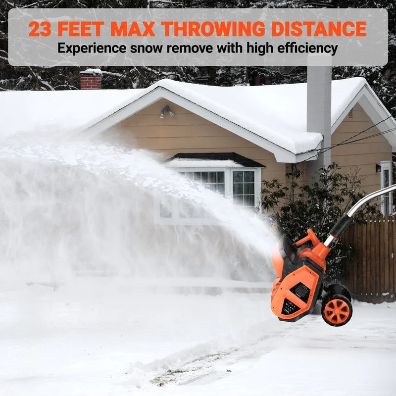 VOLTASK Cordless Snow Shovel - 24V | 11 - Inch | 4 - Ah Cordless Snow Blower, Battery Snow Blower with Adjustable Front Handle (4 - Ah Battery & Quick Charger Included)