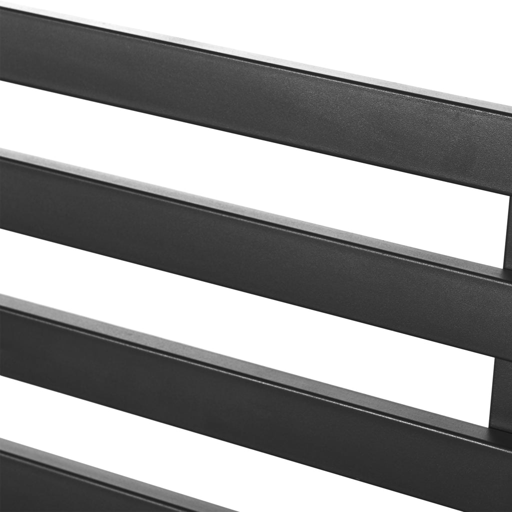 Outsunny 2-Sitzer Gartenbank Sitzbank 240kg belastbar Bank Gartenmöbel für den Innen- und Außenbereich geeignet 127 x 58 x 82 cm Schwarz