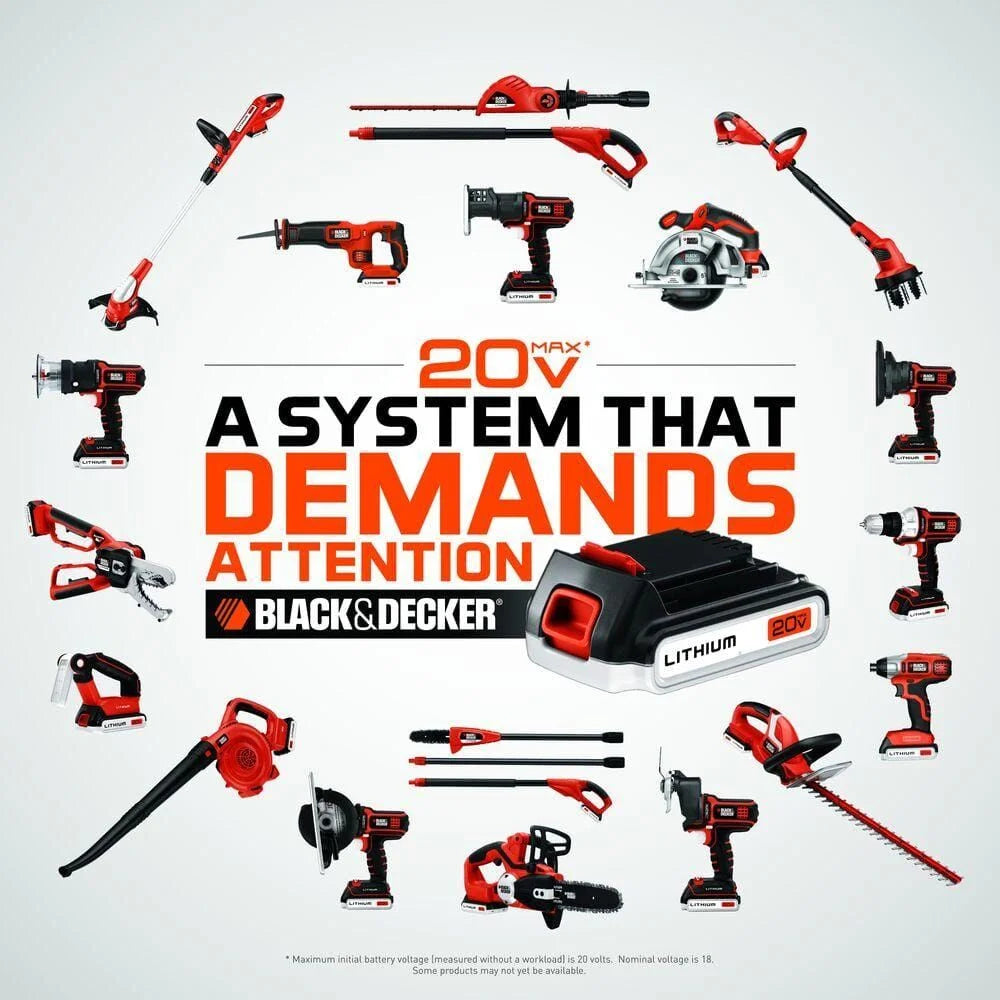 BLACK+DECKER 20V Max* Lithium Pole Pruning Saw, Bare Tool Only (LPP120B)