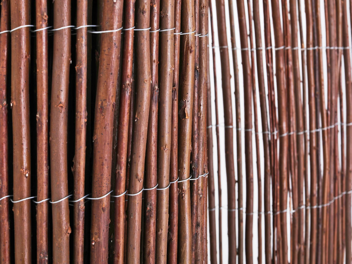 Backyard X - Scapes Natural Willow Rolled Panel Fence Decorative Fencing Natural 6' H L x 8' L