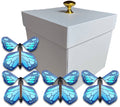 Butterflyers White Exploding Butterfly Box with Gender Reveal Flying Butterflies, Blue