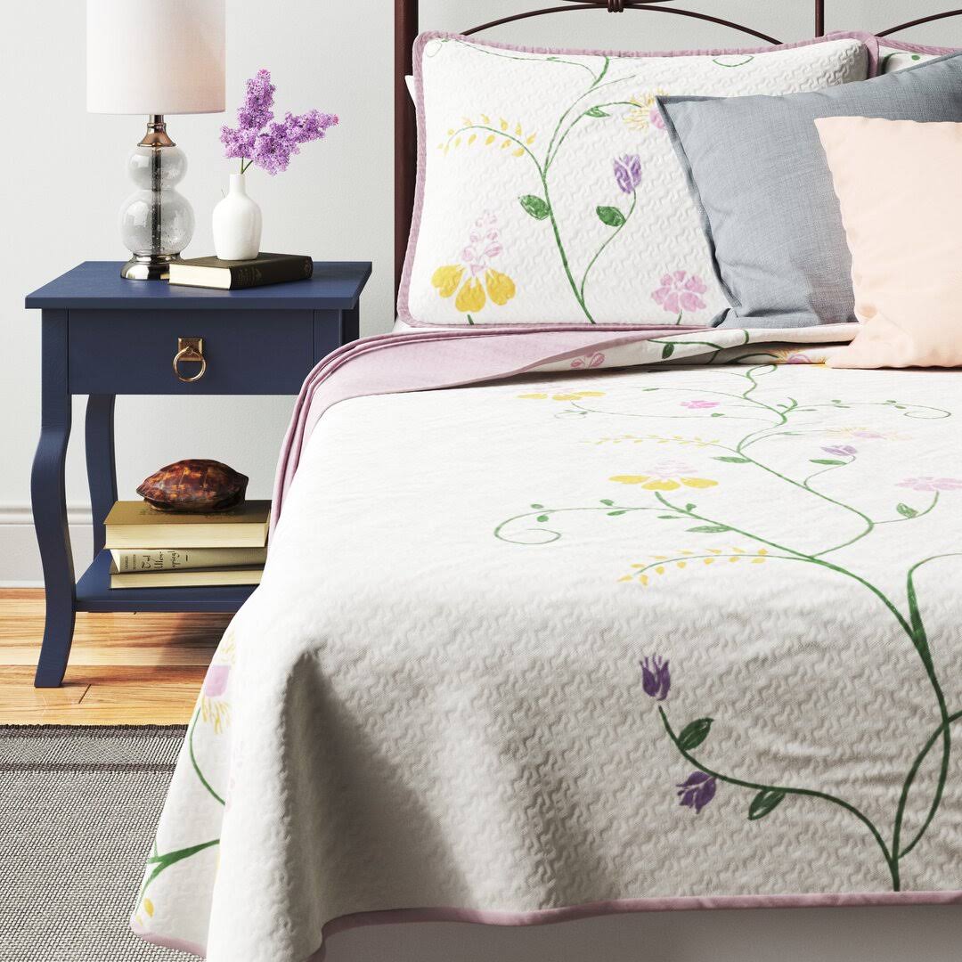 August Grove Allenhurst 3 Piece Quilt Set Size: Queen White