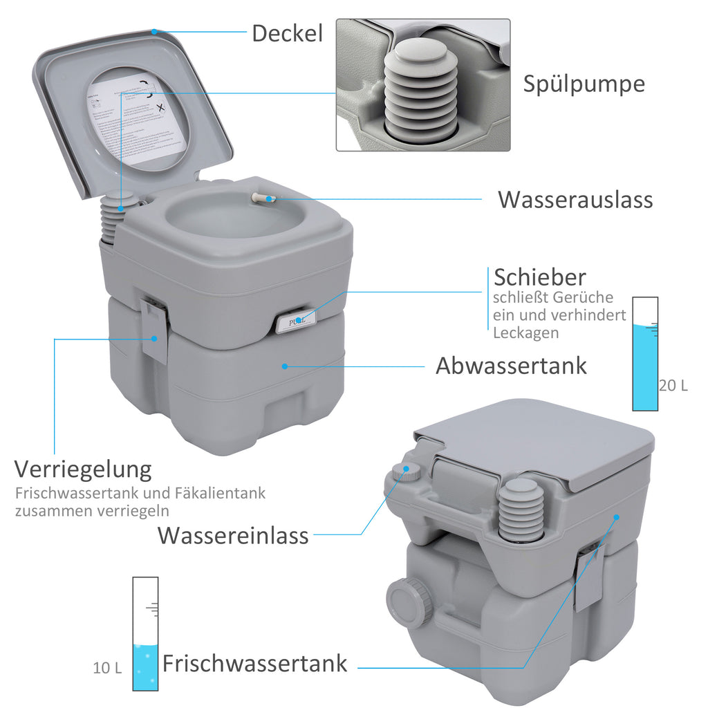 Campingtoilette Mobiltoilette WC Chemie mobile Toilette Reise Wohnmobil