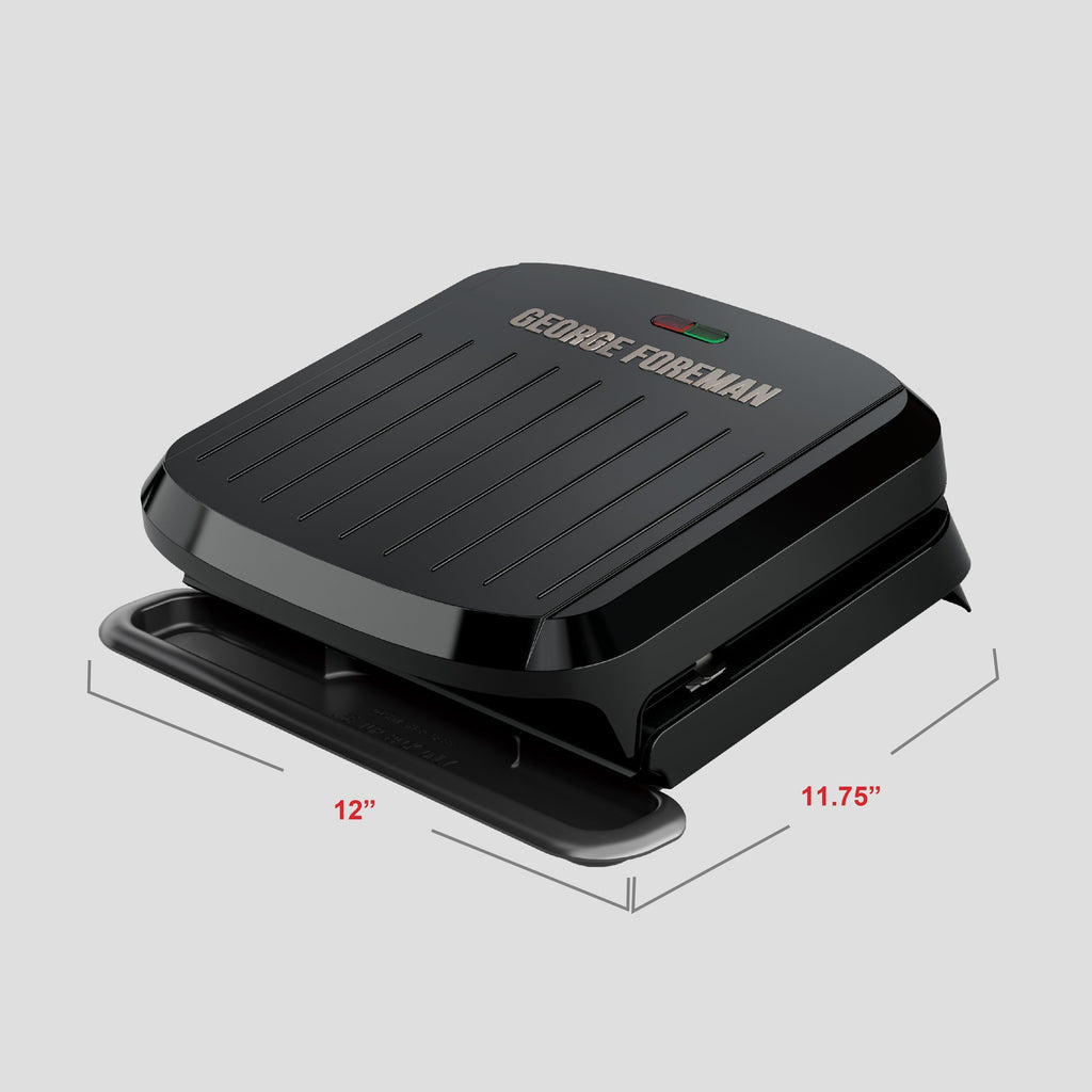 4-Serving Removable Plate Grill and Panini. Black. GRP1065B