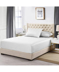 Cotton Fitted Sheet Only - Solid 600 Thread Count, King - White