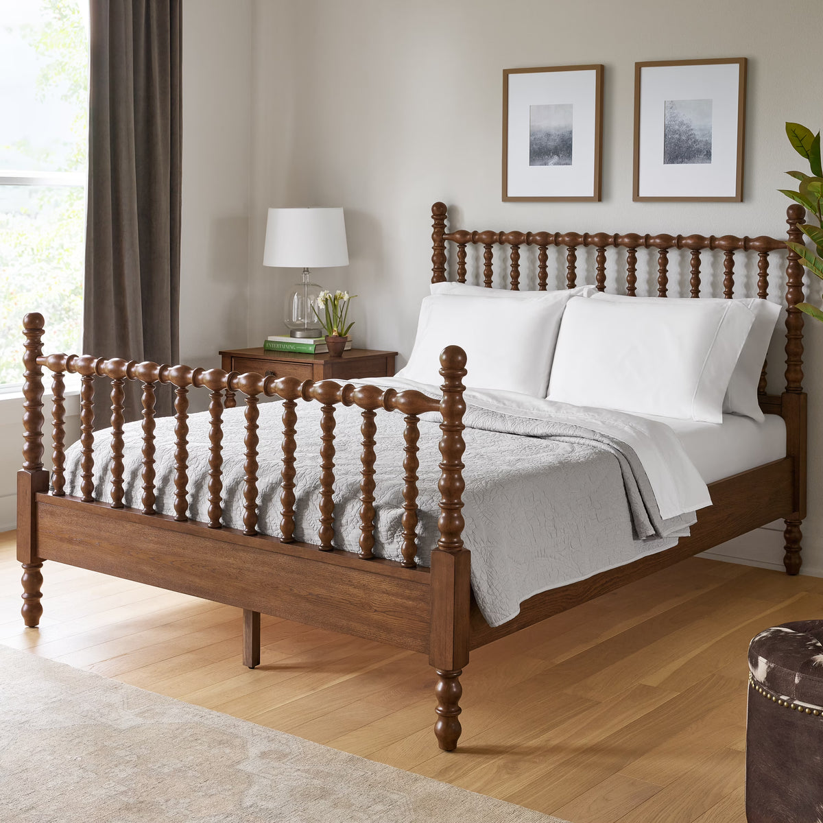 Pioneer Woman Harper Queen - Size Spindle Bed, Homestead Brown