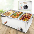 3¡Á7L Commercial Food Warmer Electric Table Countertop Steamer Large Capacity Stainless Steel Soup Station