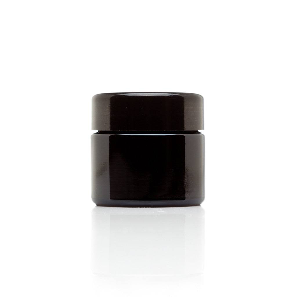 Infinity Jars 50 ml (1.7 fl oz) Travel Size Black Ultraviolet Glass Screwtop Jar 3-Pack