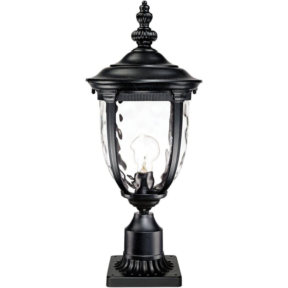 Bellagio 24 1/2"H Black Post Light with Pier Mount Adapter