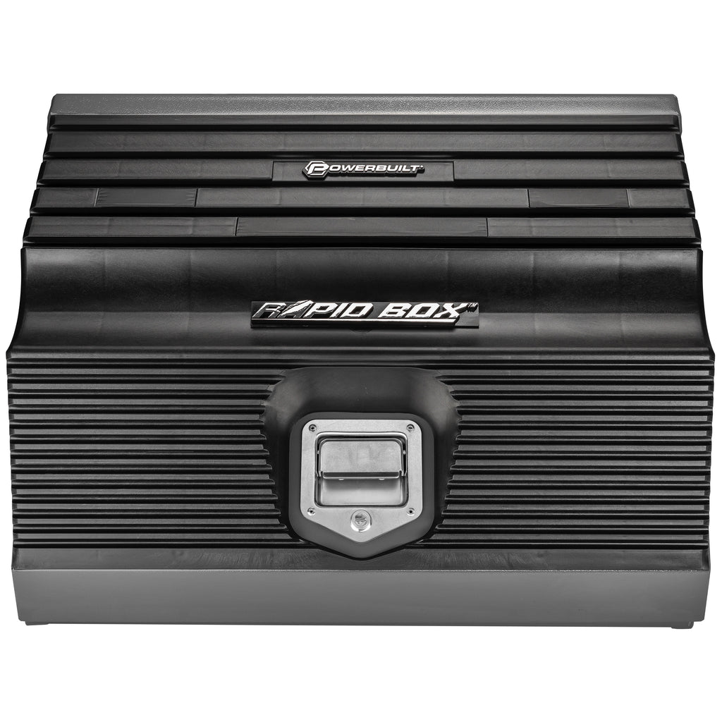 Powerbuilt 26 in Rapid Box Portable Slant Front Tool Box - Gray - 240111