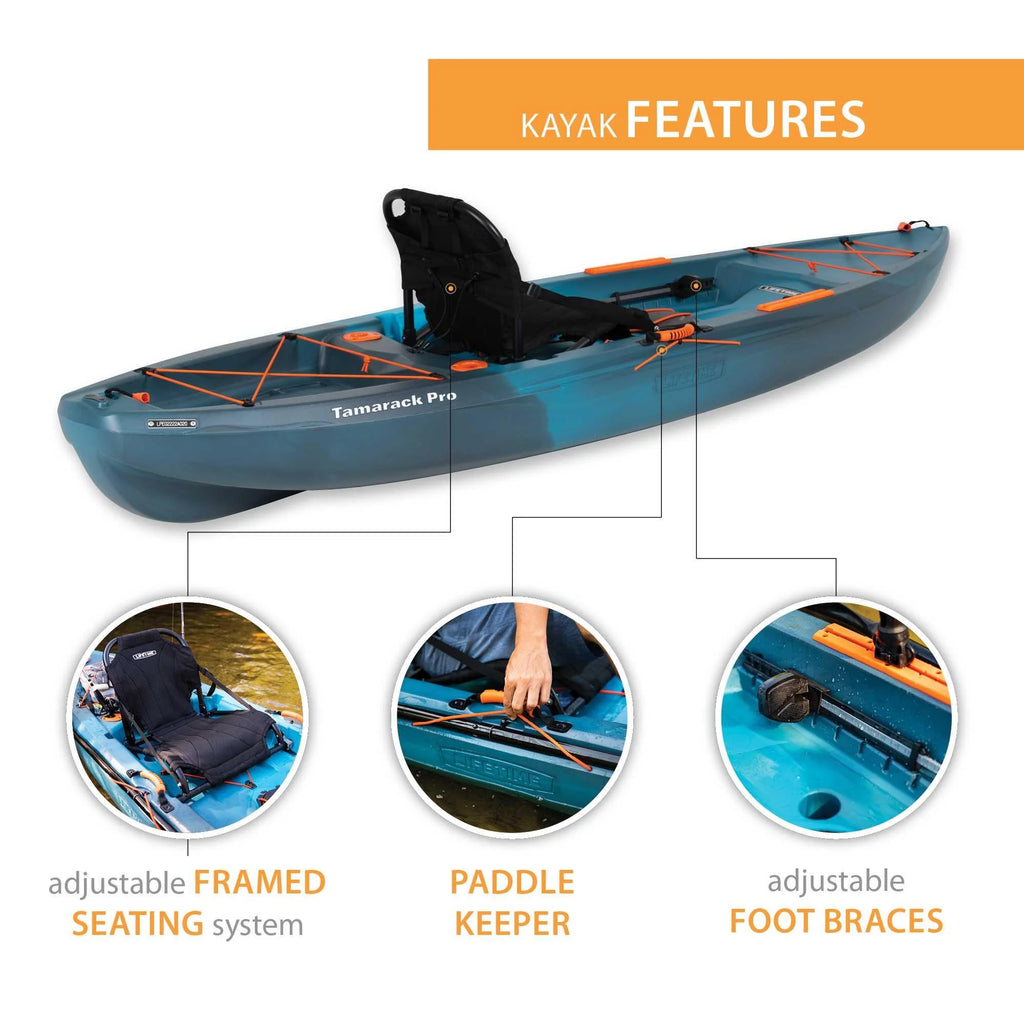 Lifetime Tamarack Pro 123 in Sit - on - Top Kayak, Eclipse Fusion (91058)