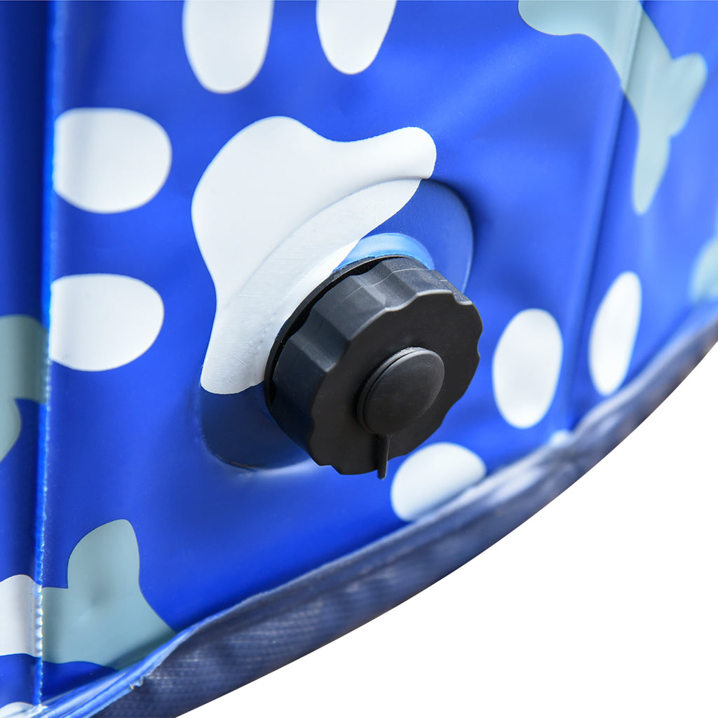 PawHut Hundepool Faltbar Planschbecken für Hunde bis 65 kg Ø120 x 30 cm Rutschfest Hundebadewanne Swimmingpool Schwimmbecken für Hunde und Katzen