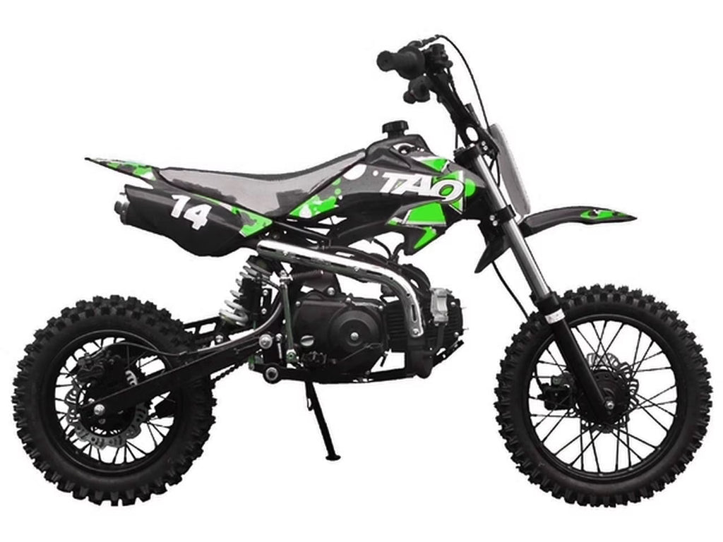 Tao Tao DB 14 110cc Dirt Bike Semi - Auto Off Road Dirt Bike - GREEN