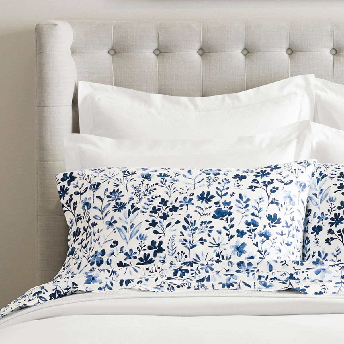 Boll & Branch Signature Botanical Organic Pillowcase, Set of 2 - Navy