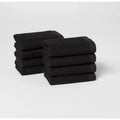 8pc Antimicrobial Bath Towel/Washcloth Set Black - Room Essentials