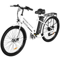 EVERCROSS Electric Bike, 26" Ebike, 500W Electric Bike for Adults, 36V Removable Battery, Max.speed 19.9MPH Electric Bicycle with LED Display, White