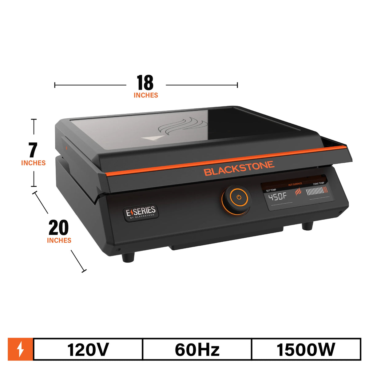 Blackstone E - Series 17" Electric Tabletop Griddle with Hood, Black
