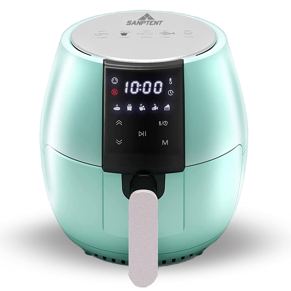 Sanptent 5.8 Quart Air Fryer, Electric Hot Oven Oilless Multifunctional Cooker with Digital LED Touchscreen, Auto Shut-Off (Green)