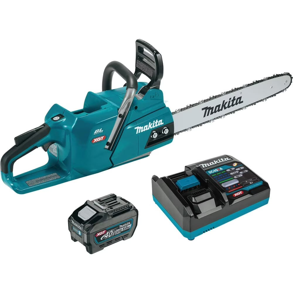 Makita GCU04T1 40V Max XGT Brushless Lithium - Ion 18 In. Cordless Chain Saw Kit (5.0ah)