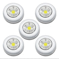 Great Value 100 Lumens Wireless LED Puck Lights - 5 Pack, White