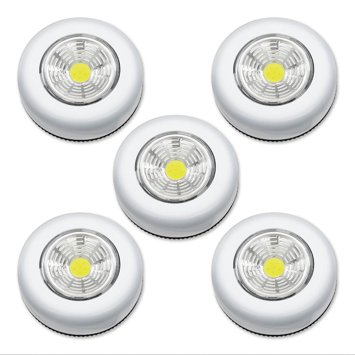 Great Value 100 Lumens Wireless LED Puck Lights - 5 Pack, White