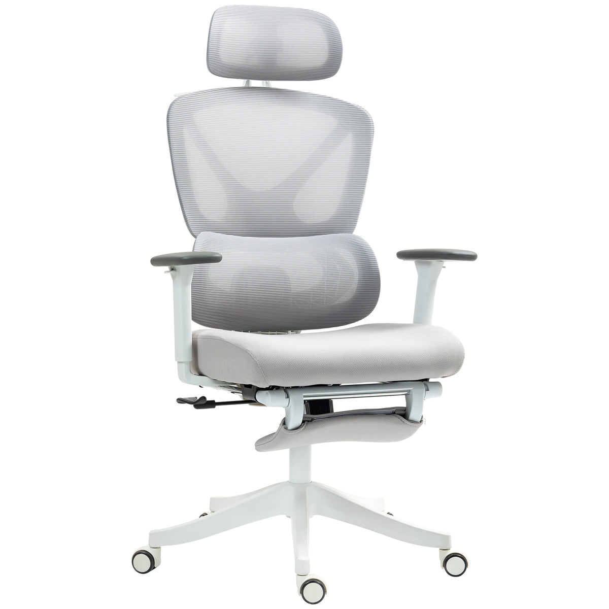 HOMCOM Bürostuhl Bürostuhl, Höhenverstellung, neigbare Rückenlehne, drehbares Kopfstützen, 71x70x119cm, Schwarz