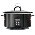 Crux 14681-SN 6 Quart Programmable Slow Cooker with Timer, Black