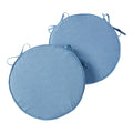 Greendale Home Fashions 18 inch x 18 inch Denim Round Outdoor Chair Pad (Set of 2)
