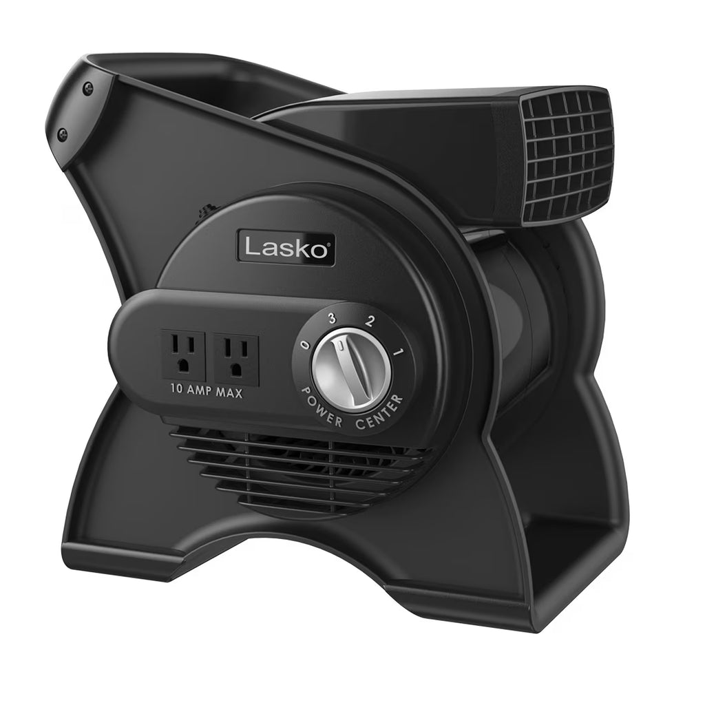 Lasko Pivoting Pro 12" 3 - Speed Rotating Head Free Standing Blower Fan, 289 CFM, Black, U12104