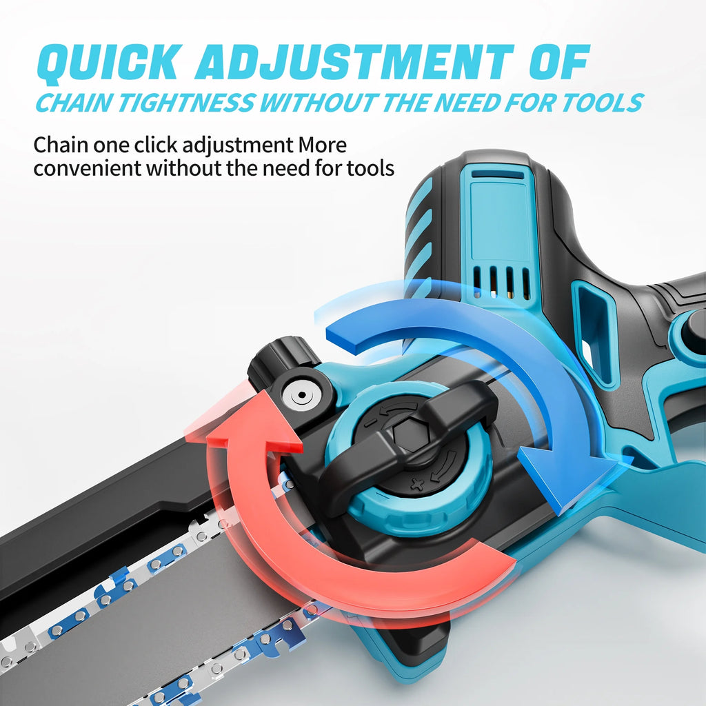 Mini Chainsaw Cordless 8 in, 2*3000mah Battery Portable Handheld Electric Chainsaw for Branch Tree Cutting Gardening Pruning, Auto Oiler, Upgraded Brushless Powered Chain Saw