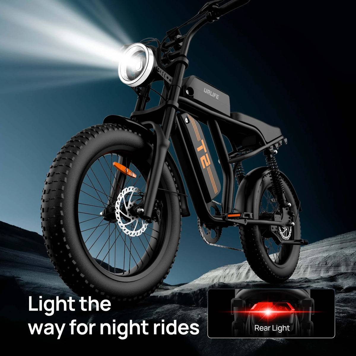 URLIFE 1500W Electric Bike for Adults, 20"4.0 Fat Tire Ebike, 48V 15.6ah Removable Battery, 7 - Speed E - Mountain Bikes, All - Terrain Off - Road Electric Bicycle, UL2849 Certified(Black)