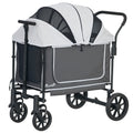 PawHut Hundewagen Hundebuggy klappbar für Hunde & Katzen bis 30 kg 110 x 65 x 102 cm Dunkelgrau