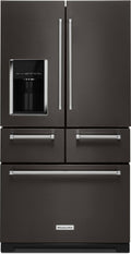 KitchenAid KRMF706EBS French Door Refrigerator - 36" - 25.8 cu ft - Black Stainless