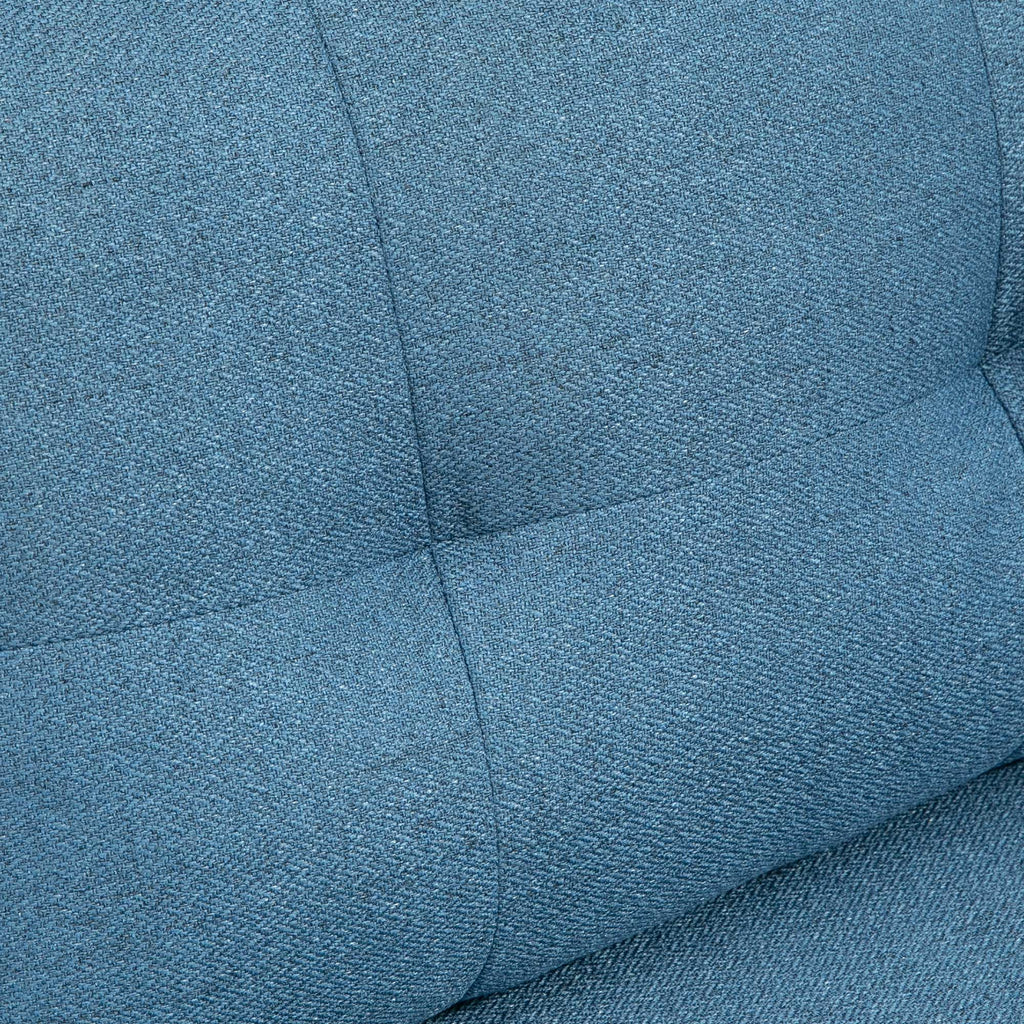 HOMCOM 2er-Sofa im Retrodesign, mit Knopfheftung, Sofa, Leinenoptik, Dunkelblau