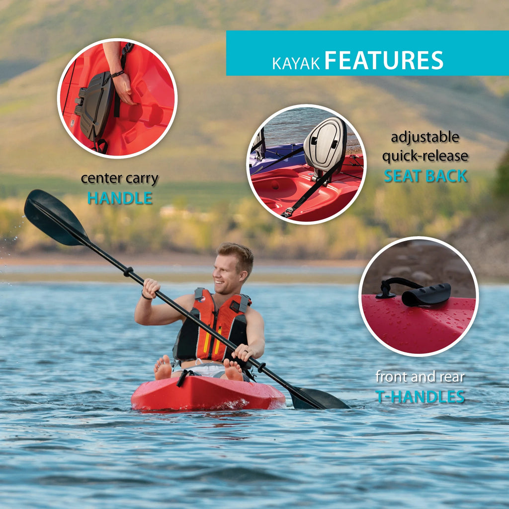 Lifetime Daylite 8 Ft Sit - on - Top Kayak, Red (90775)