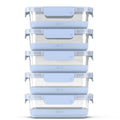 Ello 10pc Glass Meal Prep Food Storage Container Set Blue