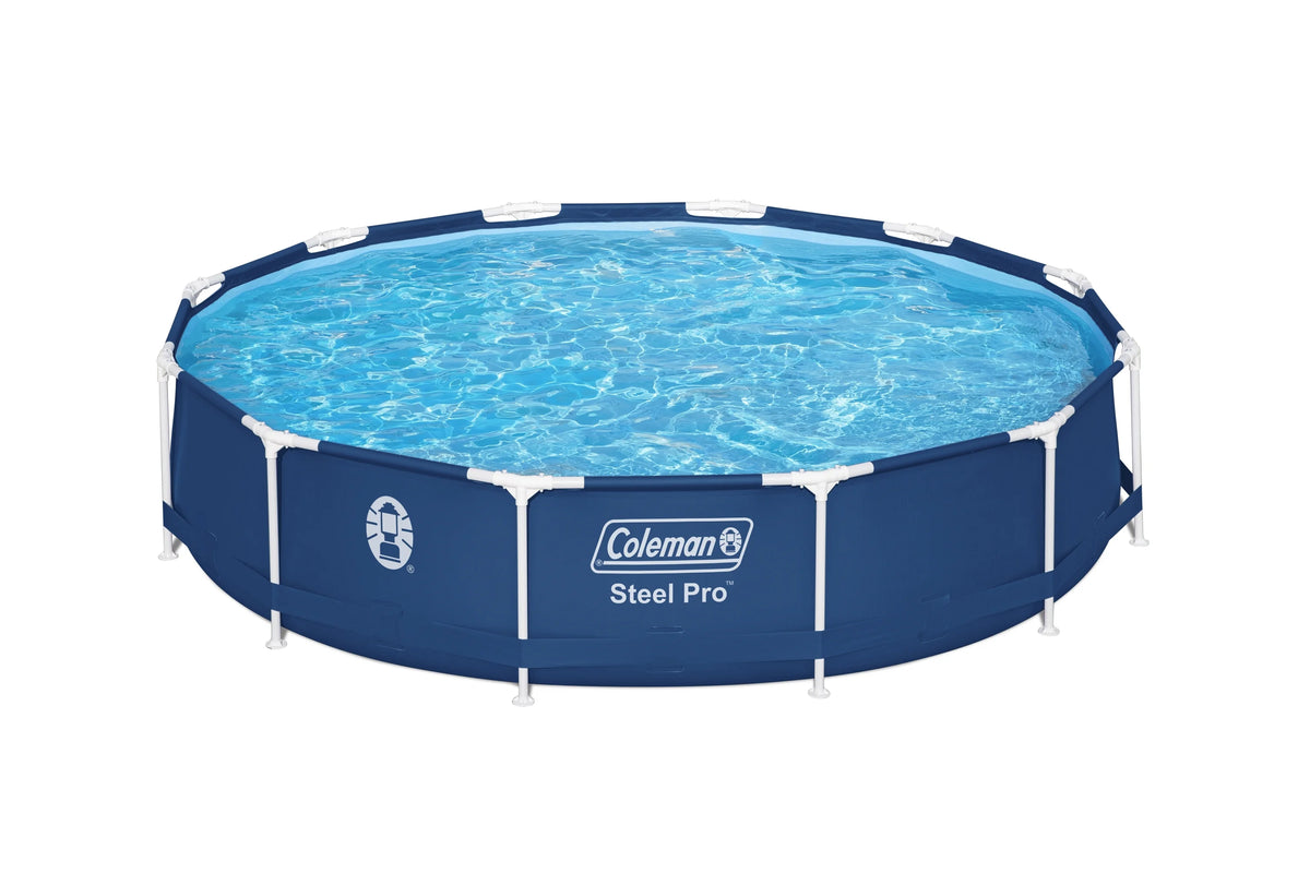 Coleman Steel Pro 12 Ft. x 33 In. Round Metal Frame Above Ground Pool Set