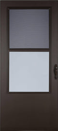 Larson West Point 36-in x 81-in Brown Mid-View Wood Core Storm Door | 37098042(36 in X 81 in)