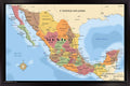 Map - Mexico Poster, Size: 14.725 inch x 22.375 inch