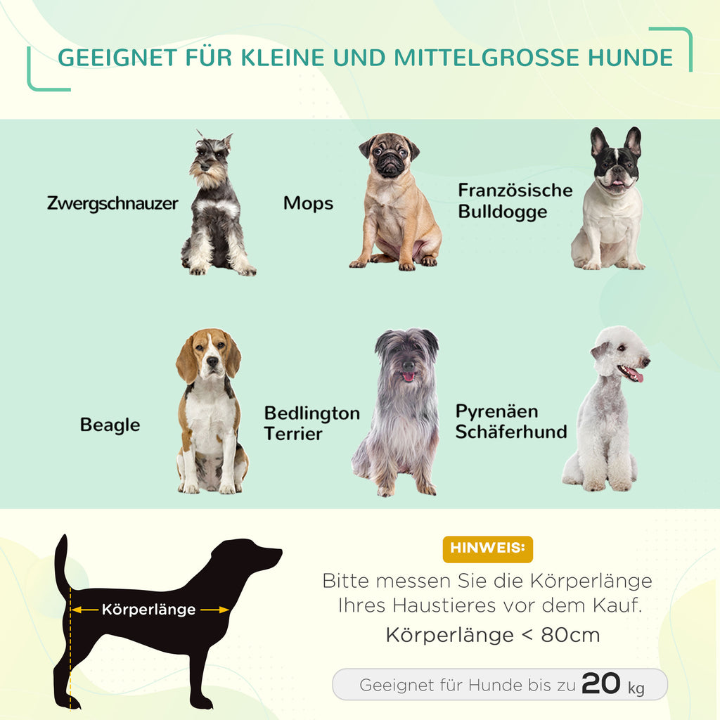 PawHut Erhöhtes Hundebett mit Baldachin, Haustierbett, Hundeliege outdoor mit Dach, Atmungsaktiv, Taftstoff für Camping Kaffee 92 x 76 x 90 cm