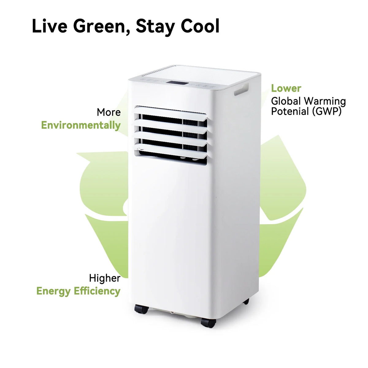 Bapipro 10, 000 BTU Smart Portable AC - WiFi/Remote, 4 - in - 1 for 300 Sq.ft, 24H Timer, Window Kit, 55db, ETL Certified