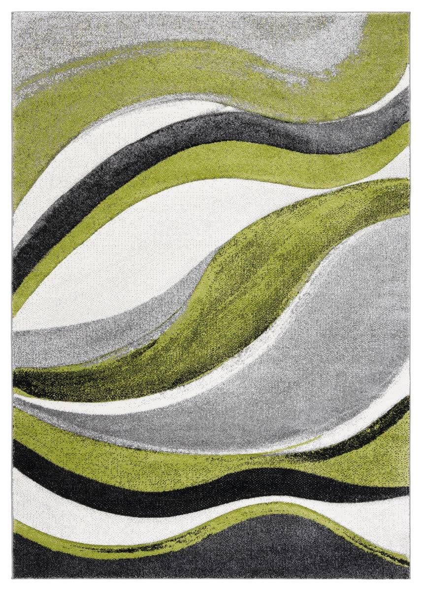 Safavieh Hollywood Collection HLW766Y Grey / Green Rug - 5' 3" x 7' 6"