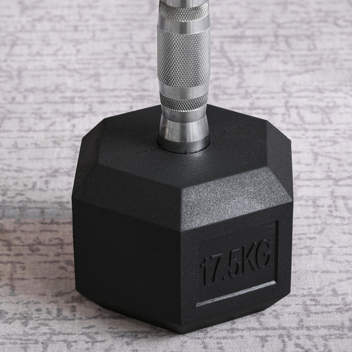 HOMCOM Kurzhantel, 17,5 kg Hantel, Hantel, Gewicht, Anti-Rutsch-Griff, Schwarz + Silber