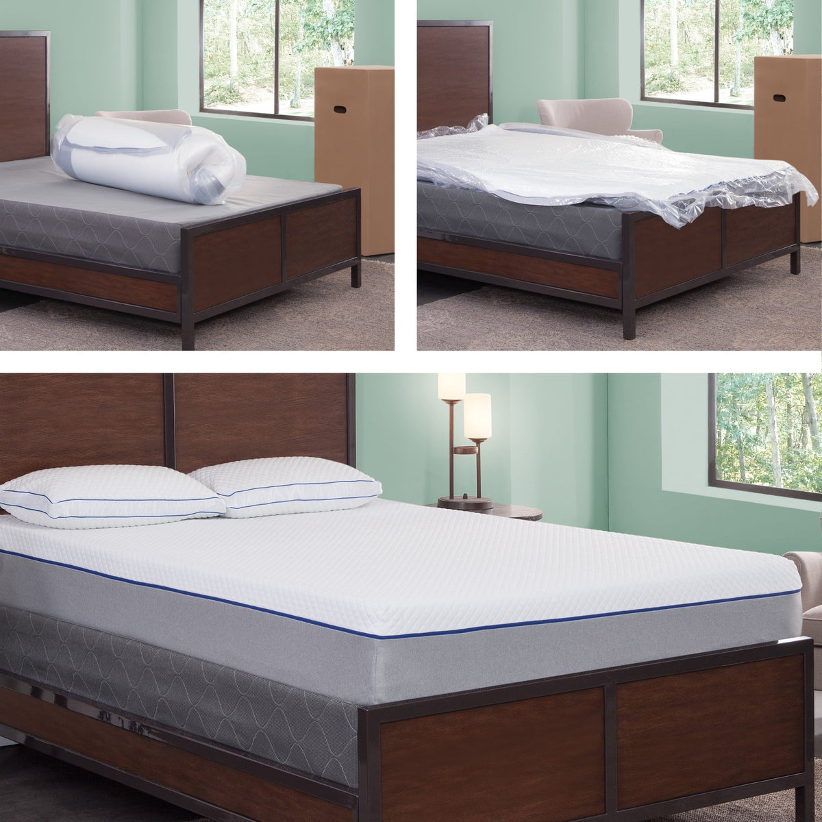 Style Premium Selection 10 Memory Foam Mattress. Queen. with 2 Queen Pillows
