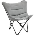 Outsunny Faltstuhl faltbar Campingstuhl gepolstert Outdoor Klappstuhl bis 120kg belastbar robust Angelstuhl Gartenstuhl für Garten Camping Strand