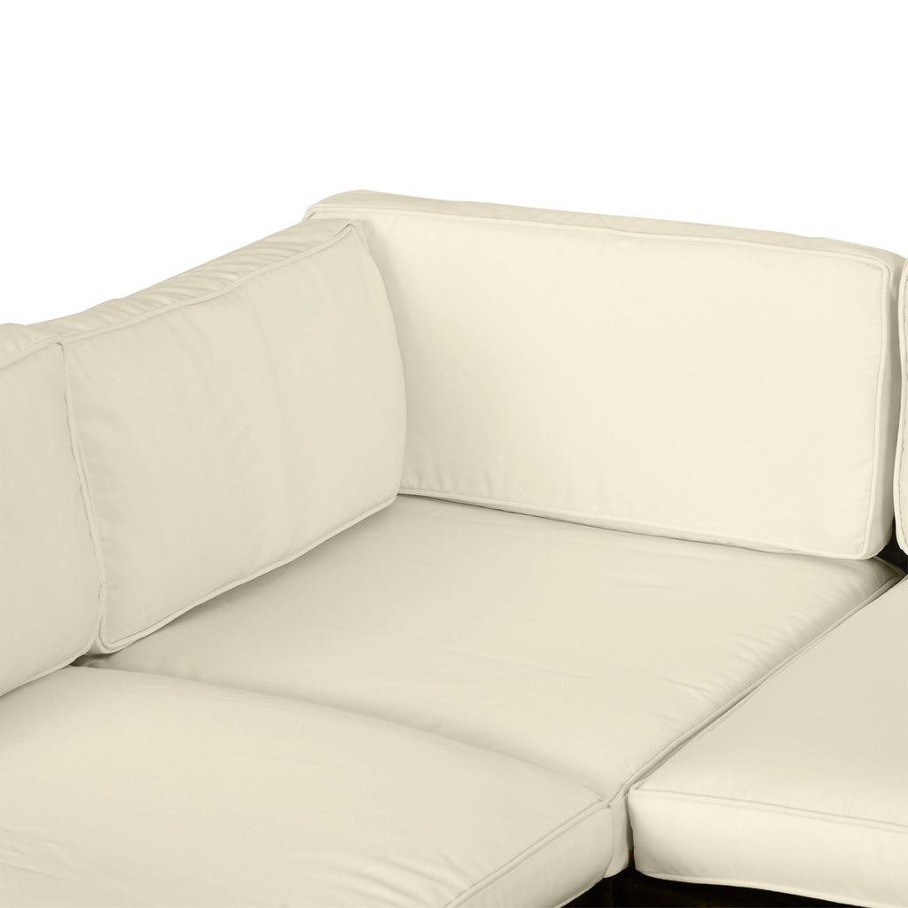 Outsunny Set mit 14 Ersatzbezügen für Gartenmöbelkissen - 6 Sitzkissenbezüge, 8 Rückenkissenbezüge - Reißverschluss Polyester wasserabweisend Beige